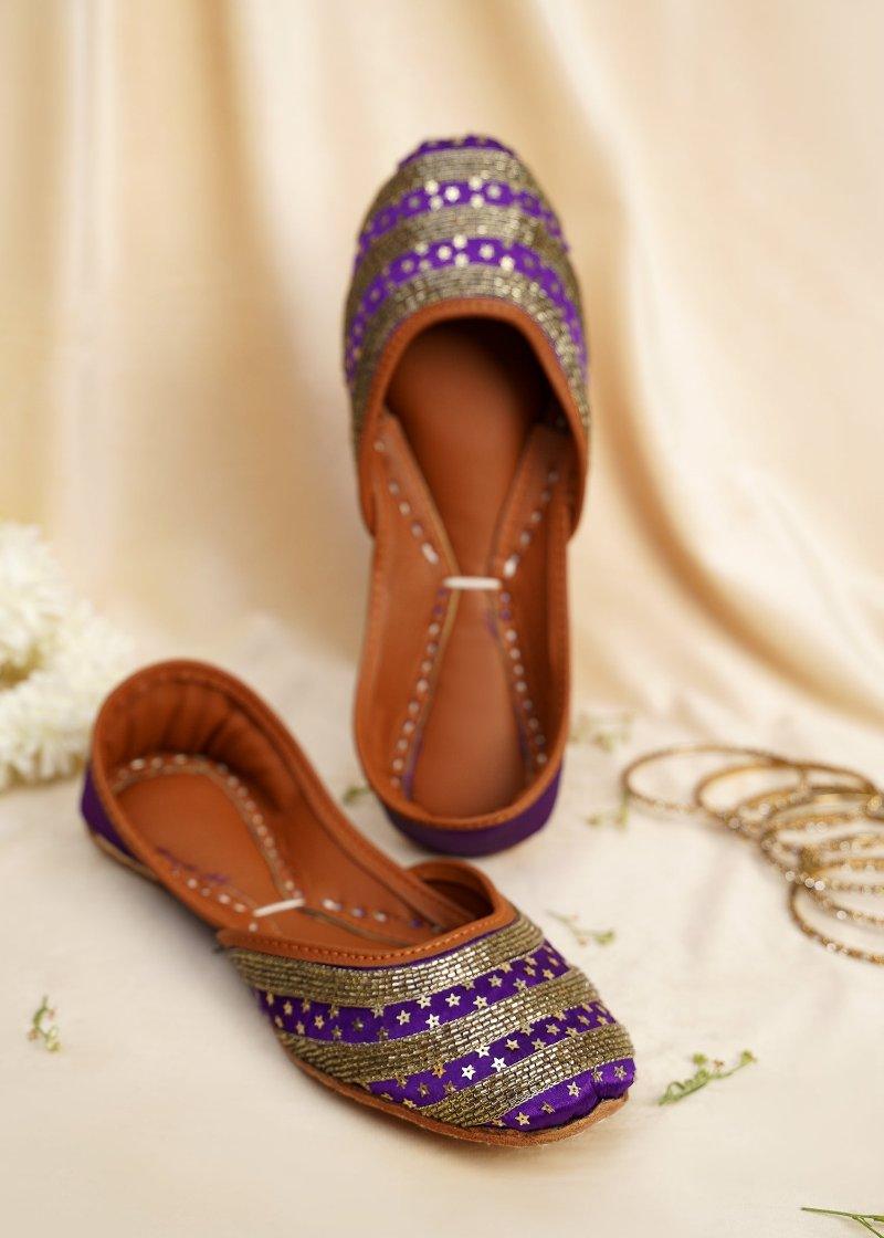 AFSHAN (PURPLE) - Embellish Khussas